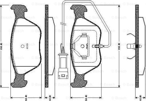 BOSCH 0 986 TB2 697 - Kit pastiglie freno, Freno a disco autozon.pro