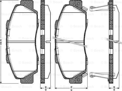 BOSCH 0 986 TB2 649 - Kit pastiglie freno, Freno a disco autozon.pro