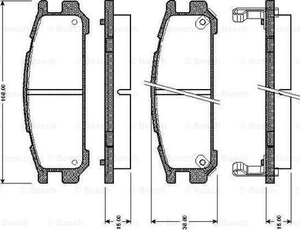 BOSCH 0 986 TB2 645 - Kit pastiglie freno, Freno a disco autozon.pro