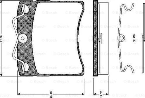 BOSCH 0 986 TB2 669 - Kit pastiglie freno, Freno a disco autozon.pro