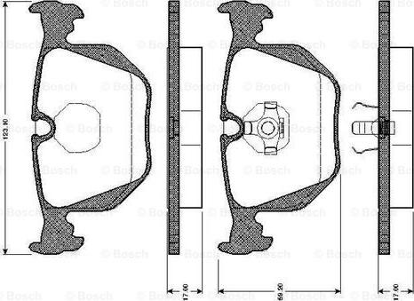 BOSCH 0 986 TB2 665 - Kit pastiglie freno, Freno a disco autozon.pro