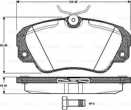 BOSCH 0 986 TB2 666 - Kit pastiglie freno, Freno a disco autozon.pro