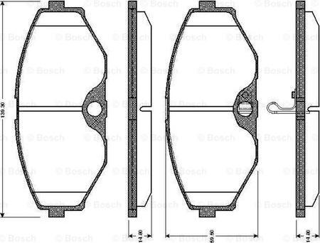 BOSCH 0 986 TB2 660 - Kit pastiglie freno, Freno a disco autozon.pro