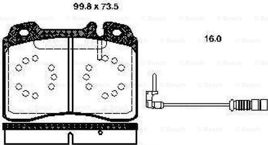 BOSCH 0 986 TB2 663 - Kit pastiglie freno, Freno a disco autozon.pro