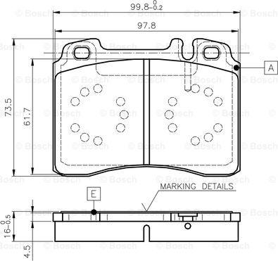 BOSCH 0 986 TB2 662 - Kit pastiglie freno, Freno a disco autozon.pro