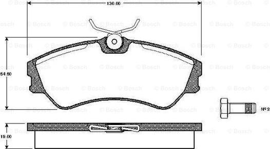 BOSCH 0 986 TB2 667 - Kit pastiglie freno, Freno a disco autozon.pro