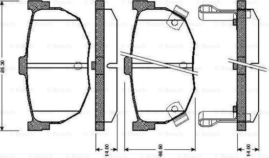 BOSCH 0 986 TB2 619 - Kit pastiglie freno, Freno a disco autozon.pro