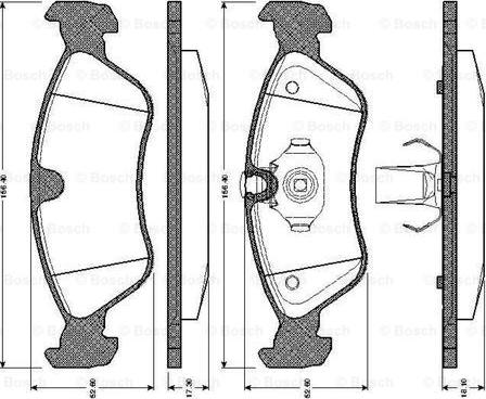 BOSCH 0 986 TB2 612 - Kit pastiglie freno, Freno a disco autozon.pro