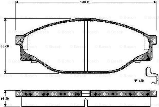 BOSCH 0 986 TB2 684 - Kit pastiglie freno, Freno a disco autozon.pro