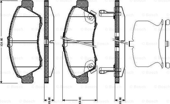 BOSCH 0 986 TB2 686 - Kit pastiglie freno, Freno a disco autozon.pro