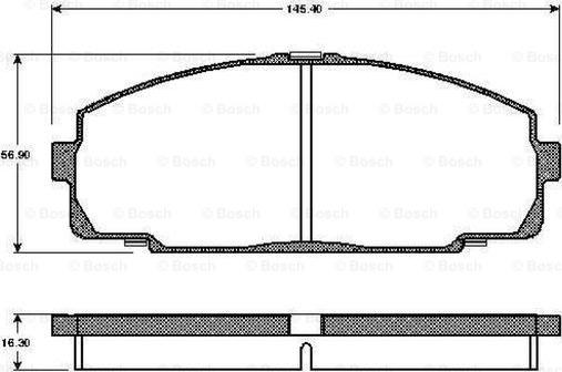 BOSCH 0 986 TB2 688 - Kit pastiglie freno, Freno a disco autozon.pro