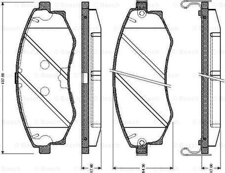 BOSCH 0 986 TB2 634 - Kit pastiglie freno, Freno a disco autozon.pro