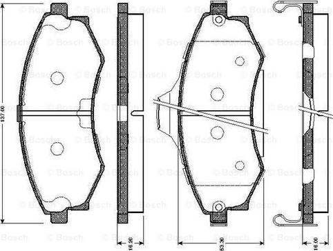 BOSCH 0 986 TB2 636 - Kit pastiglie freno, Freno a disco autozon.pro