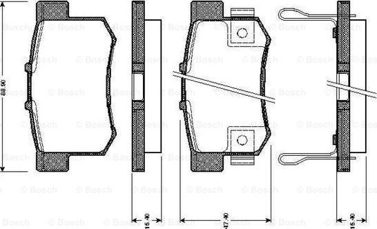 BOSCH 0 986 TB2 637 - Kit pastiglie freno, Freno a disco autozon.pro