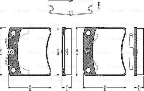 BOSCH 0 986 TB2 670 - Kit pastiglie freno, Freno a disco autozon.pro