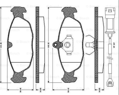 BOSCH 0 986 TB2 677 - Kit pastiglie freno, Freno a disco autozon.pro