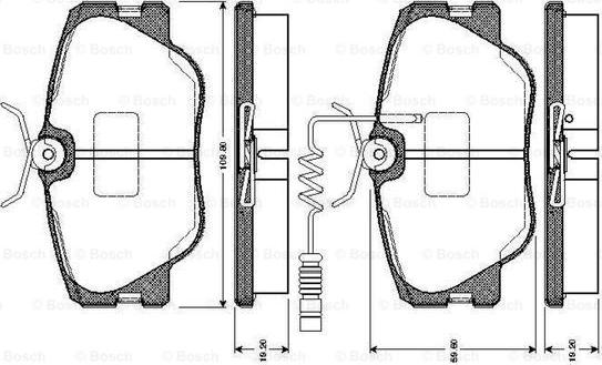 BOSCH 0 986 TB2 099 - Kit pastiglie freno, Freno a disco autozon.pro