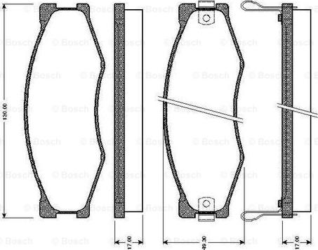 BOSCH 0 986 TB2 098 - Kit pastiglie freno, Freno a disco autozon.pro