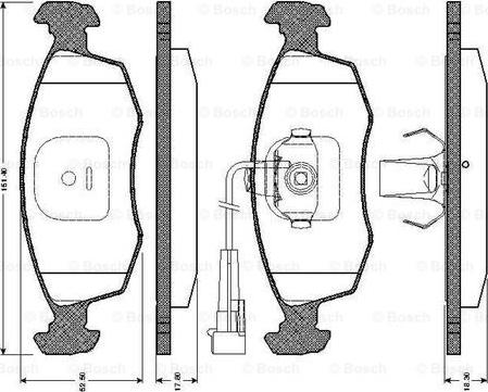 BOSCH 0 986 TB2 093 - Kit pastiglie freno, Freno a disco autozon.pro