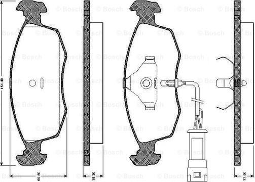 BOSCH 0 986 TB2 092 - Kit pastiglie freno, Freno a disco autozon.pro