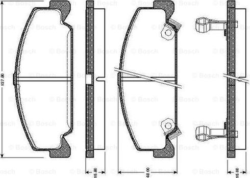 BOSCH 0 986 TB2 097 - Kit pastiglie freno, Freno a disco autozon.pro