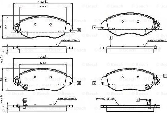 BOSCH 0 986 TB2 049 - Kit pastiglie freno, Freno a disco autozon.pro