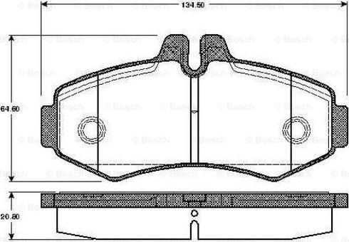 BOSCH 0 986 TB2 045 - Kit pastiglie freno, Freno a disco autozon.pro