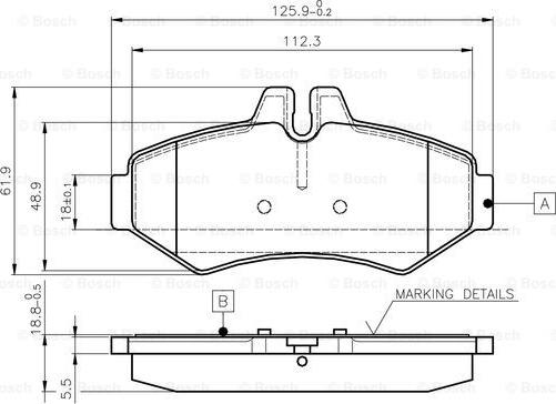 BOSCH 0 986 TB2 046 - Kit pastiglie freno, Freno a disco autozon.pro