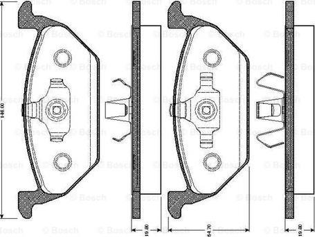 BOSCH 0 986 TB2 040 - Kit pastiglie freno, Freno a disco autozon.pro