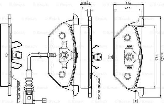 BOSCH 0 986 TB2 041 - Kit pastiglie freno, Freno a disco autozon.pro