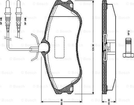 BOSCH 0 986 TB2 042 - Kit pastiglie freno, Freno a disco autozon.pro