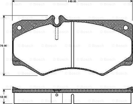 BOSCH 0 986 TB2 058 - Kit pastiglie freno, Freno a disco autozon.pro