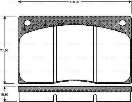 BOSCH 0 986 TB2 057 - Kit pastiglie freno, Freno a disco autozon.pro