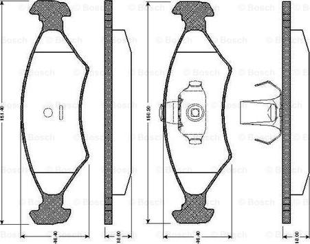 BOSCH 0 986 TB2 066 - Kit pastiglie freno, Freno a disco autozon.pro