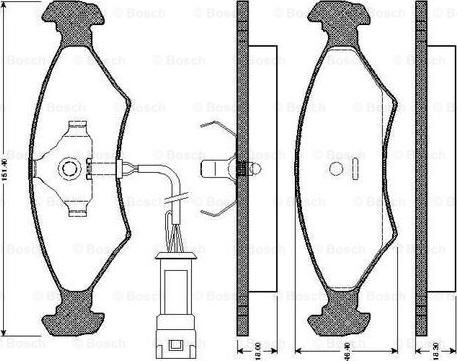 BOSCH 0 986 TB2 068 - Kit pastiglie freno, Freno a disco autozon.pro