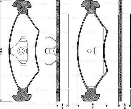 BOSCH 0 986 TB2 067 - Kit pastiglie freno, Freno a disco autozon.pro