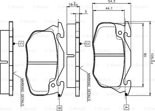 BOSCH 0 986 TB2 009 - Kit pastiglie freno, Freno a disco autozon.pro