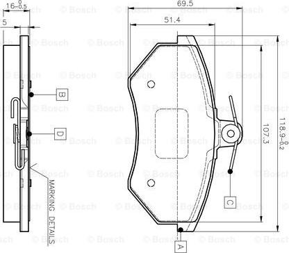 BOSCH 0 986 TB2 004 - Kit pastiglie freno, Freno a disco autozon.pro