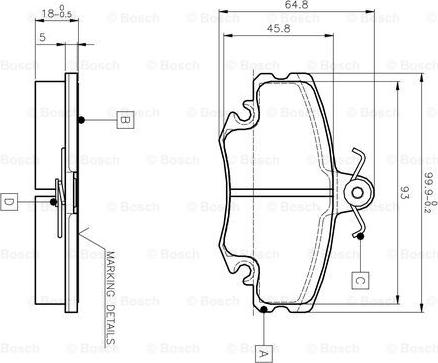 BOSCH 0 986 TB2 005 - Kit pastiglie freno, Freno a disco autozon.pro