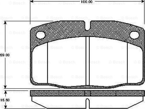 BOSCH 0 986 TB2 003 - Kit pastiglie freno, Freno a disco autozon.pro