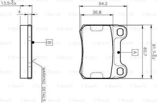 BOSCH 0 986 TB2 007 - Kit pastiglie freno, Freno a disco autozon.pro