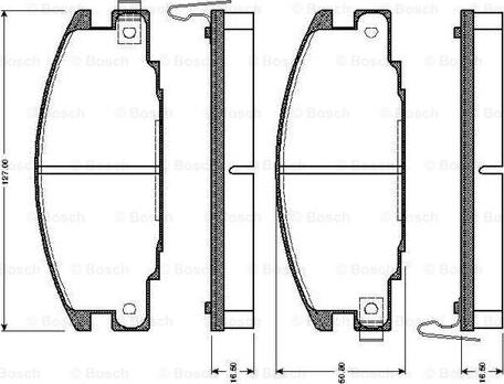 BOSCH 0 986 TB2 011 - Kit pastiglie freno, Freno a disco autozon.pro