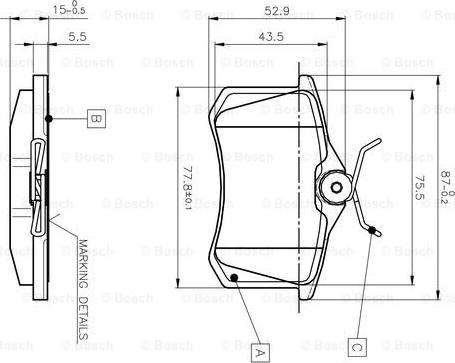 BOSCH 0 986 TB2 012 - Kit pastiglie freno, Freno a disco autozon.pro