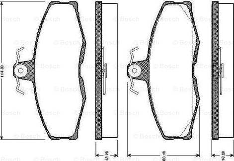 BOSCH 0 986 TB2 081 - Kit pastiglie freno, Freno a disco autozon.pro