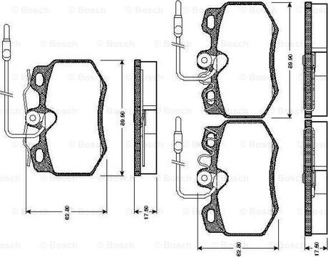 BOSCH 0 986 TB2 088 - Kit pastiglie freno, Freno a disco autozon.pro