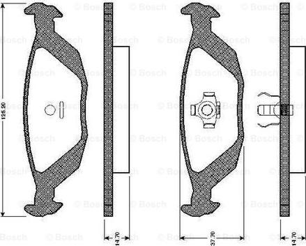 BOSCH 0 986 TB2 083 - Kit pastiglie freno, Freno a disco autozon.pro