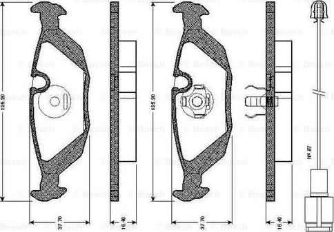 BOSCH 0 986 TB2 082 - Kit pastiglie freno, Freno a disco autozon.pro