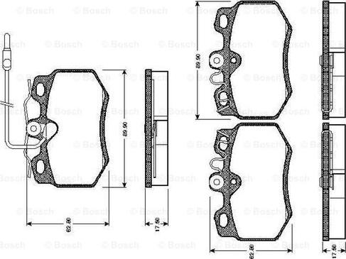 BOSCH 0 986 TB2 087 - Kit pastiglie freno, Freno a disco autozon.pro