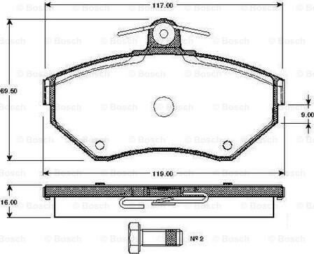 BOSCH 0 986 TB2 039 - Kit pastiglie freno, Freno a disco autozon.pro