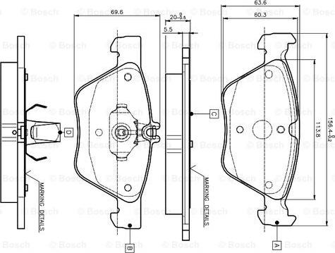 BOSCH 0 986 TB2 034 - Kit pastiglie freno, Freno a disco autozon.pro